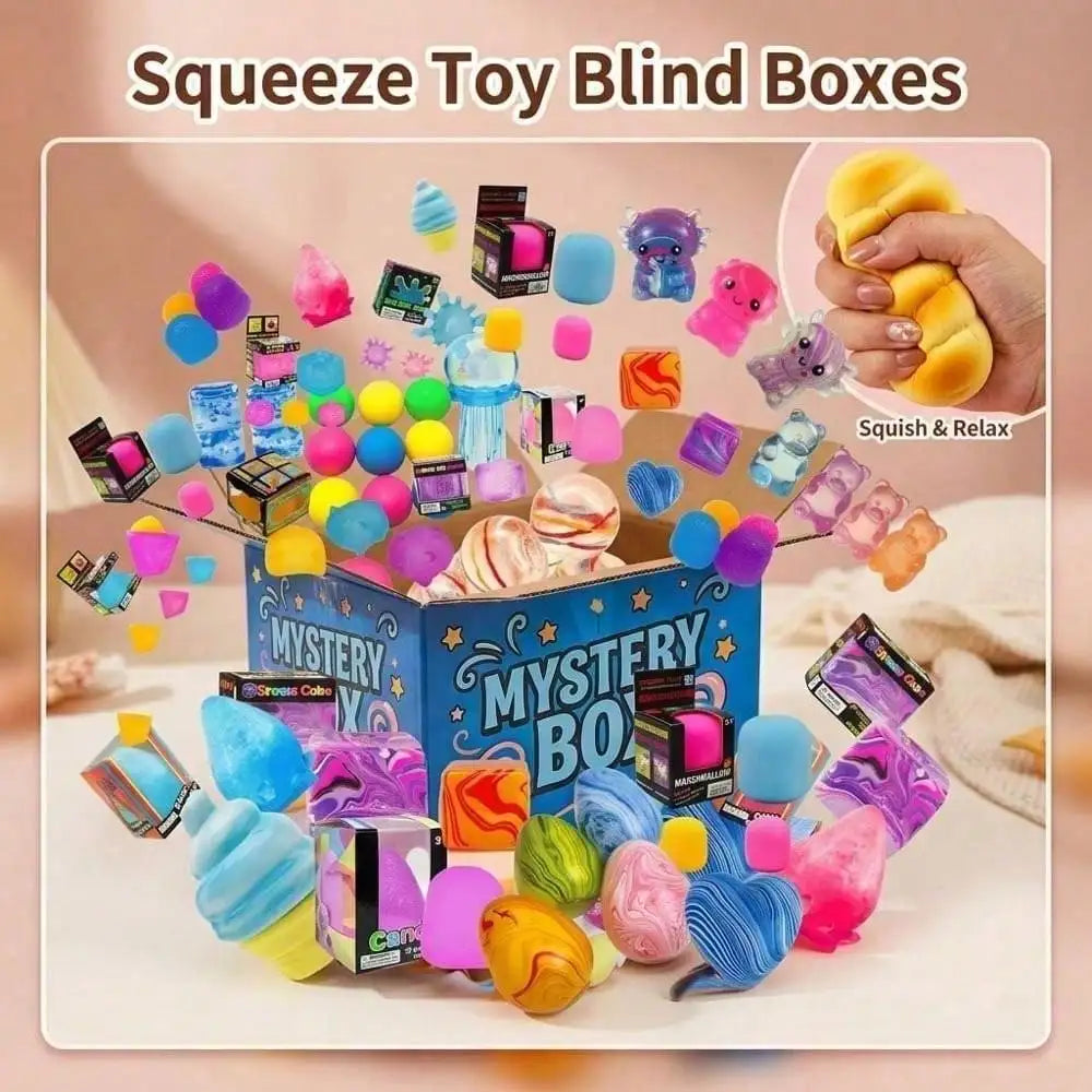 Slow Rising Squishy Blind Box Toy - Soft Stress Relief Fidget, DIY Cute Sensory Squeeze Toy, Anxiety Relief Gift for Kids Adult