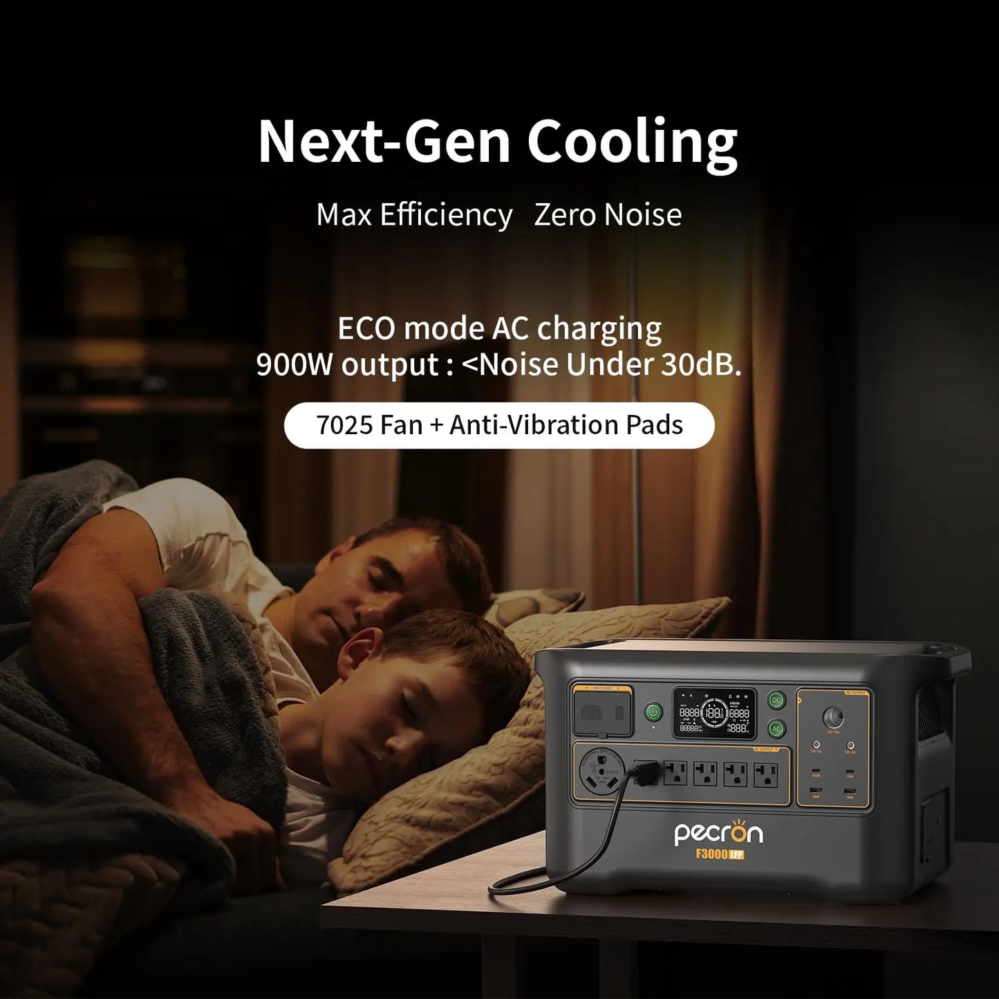 Used-Pecron Portable Power Station F3000LFP 3072Wh Solar Generator 3600W LiFePO4 Battery Home Backup For Home Camping RV