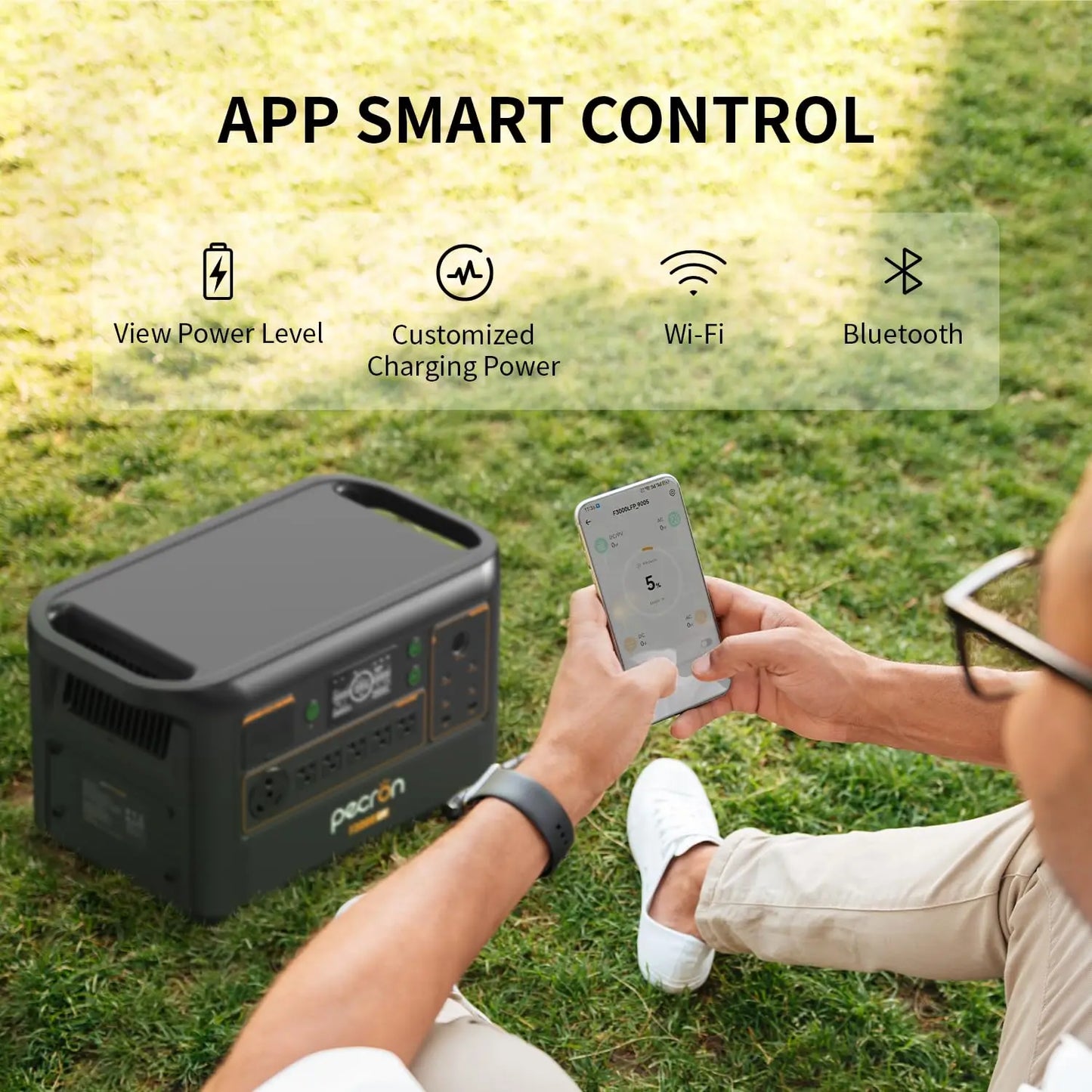 Used-Pecron Portable Power Station F3000LFP 3072Wh Solar Generator 3600W LiFePO4 Battery Home Backup For Home Camping RV