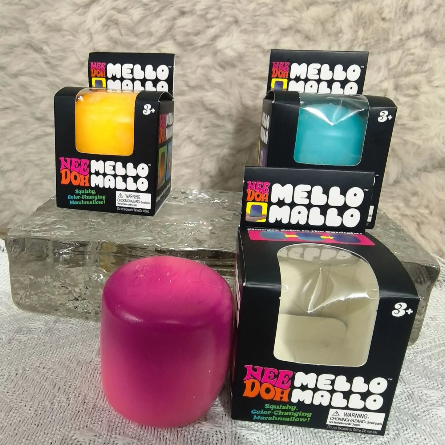 1-3PCS Color Changing Mallo Squishy Toy Soft Marshmallow Squeeze Fidget Ball Stress Relief Toy Adults Kids Sensory Play Favors