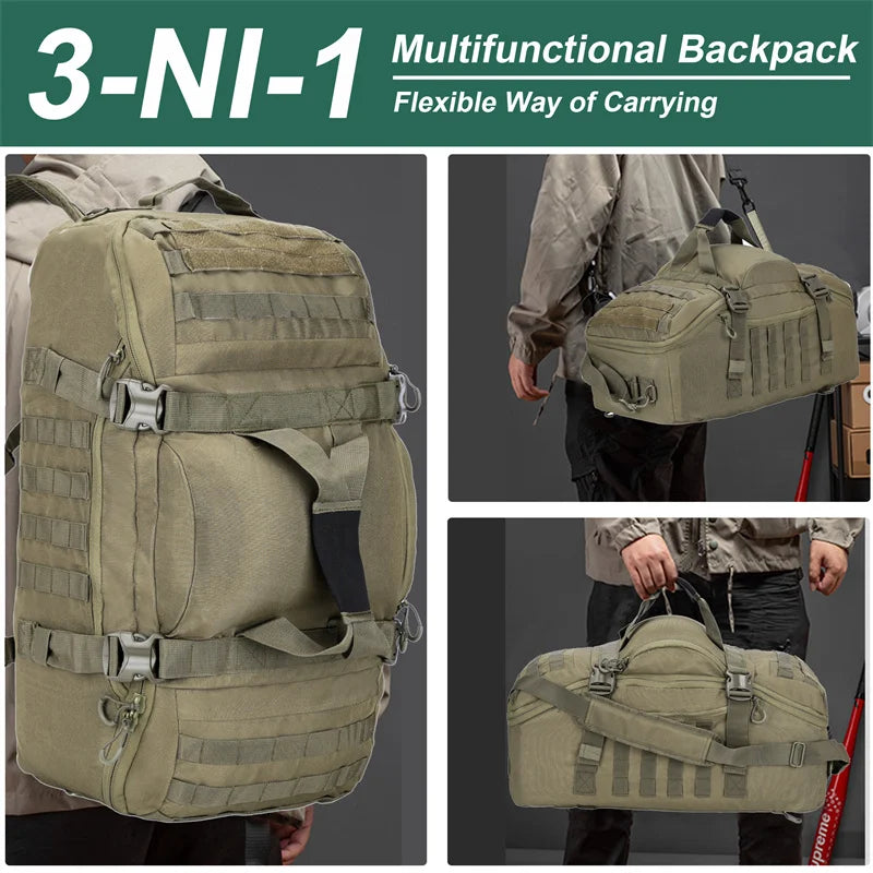 Lqarmy Tactical Backpack And Travel Duffel Bag For Outdoor Use