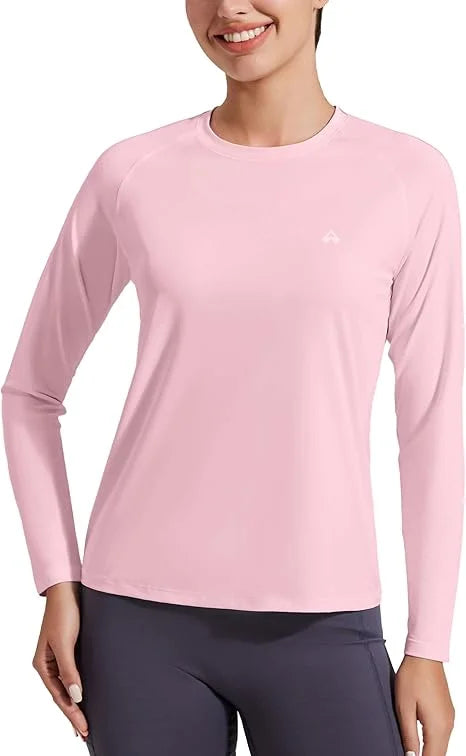 Pioneer Camp Hiking Long Sleeve T-shirt Rash Guard for Women Sun Shirts UPF 50+ SPF UV Protection Workout Tops Running Quick Dry