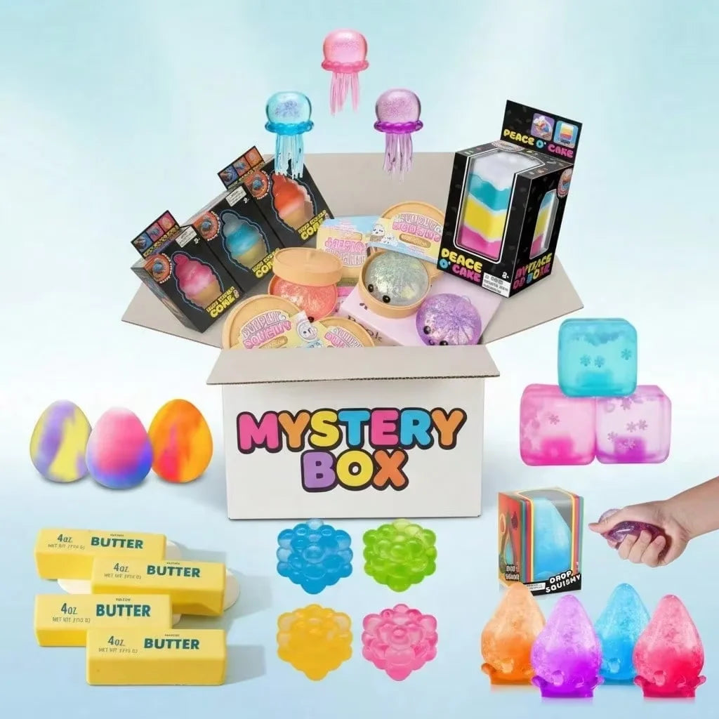 Surprise Blind Box | Soft Sensory Squeeze Fidget Toy Set | Stress Relief Food-Shaped Gift for Kids Teens Adults