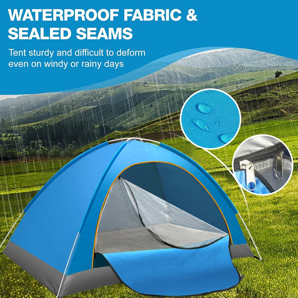 Automatic Folding Camping Tent With Complete Weather Protection Design