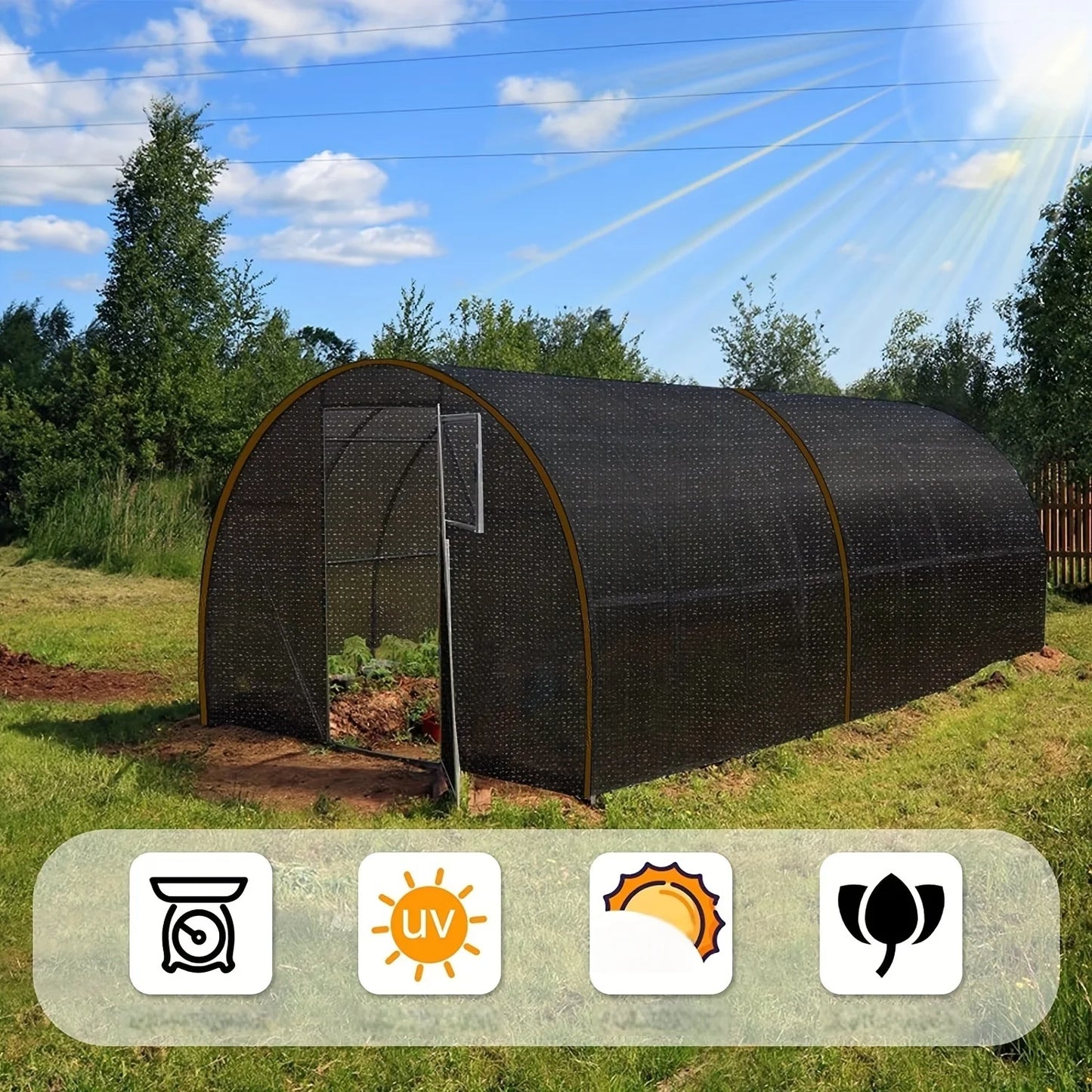 Outdoor Privacy Sunshade Net Crafted From UV Resistant HDPE Mesh