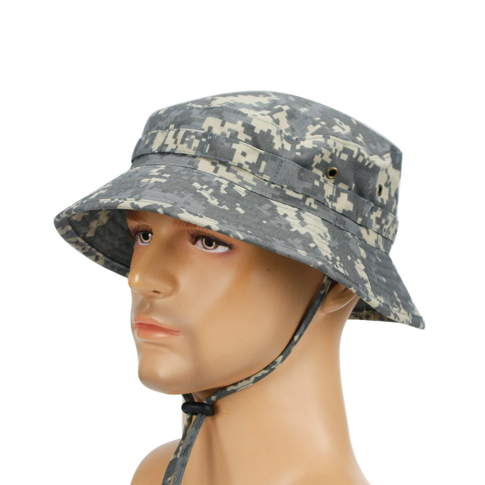 Camouflage Boonie Hat Outdoor Hiking Fishing Hunting Camo Bucket Hat Packable Travel Summer Beach Hat For Women And Men