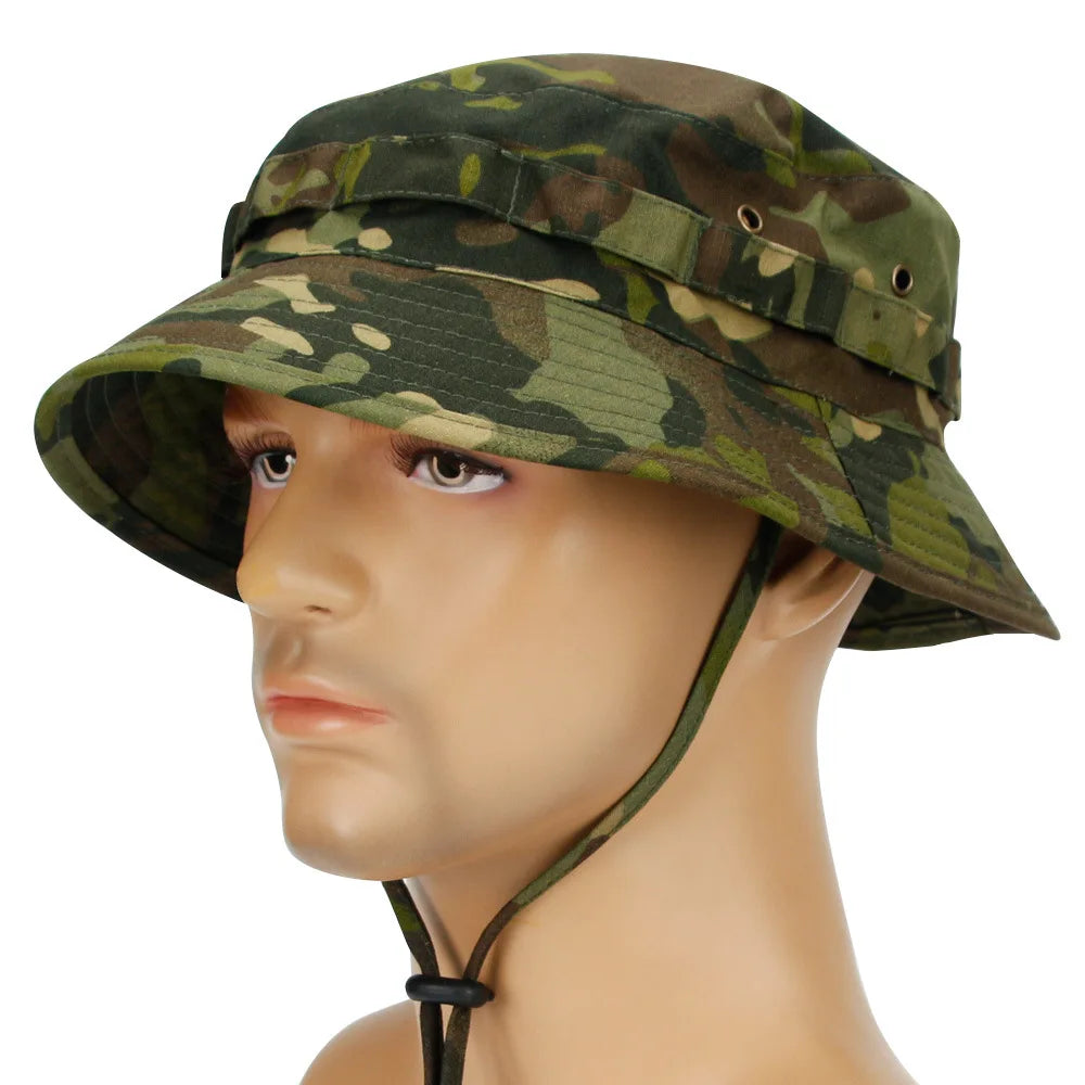 Camouflage Boonie Hat Outdoor Hiking Fishing Hunting Camo Bucket Hat Packable Travel Summer Beach Hat For Women And Men
