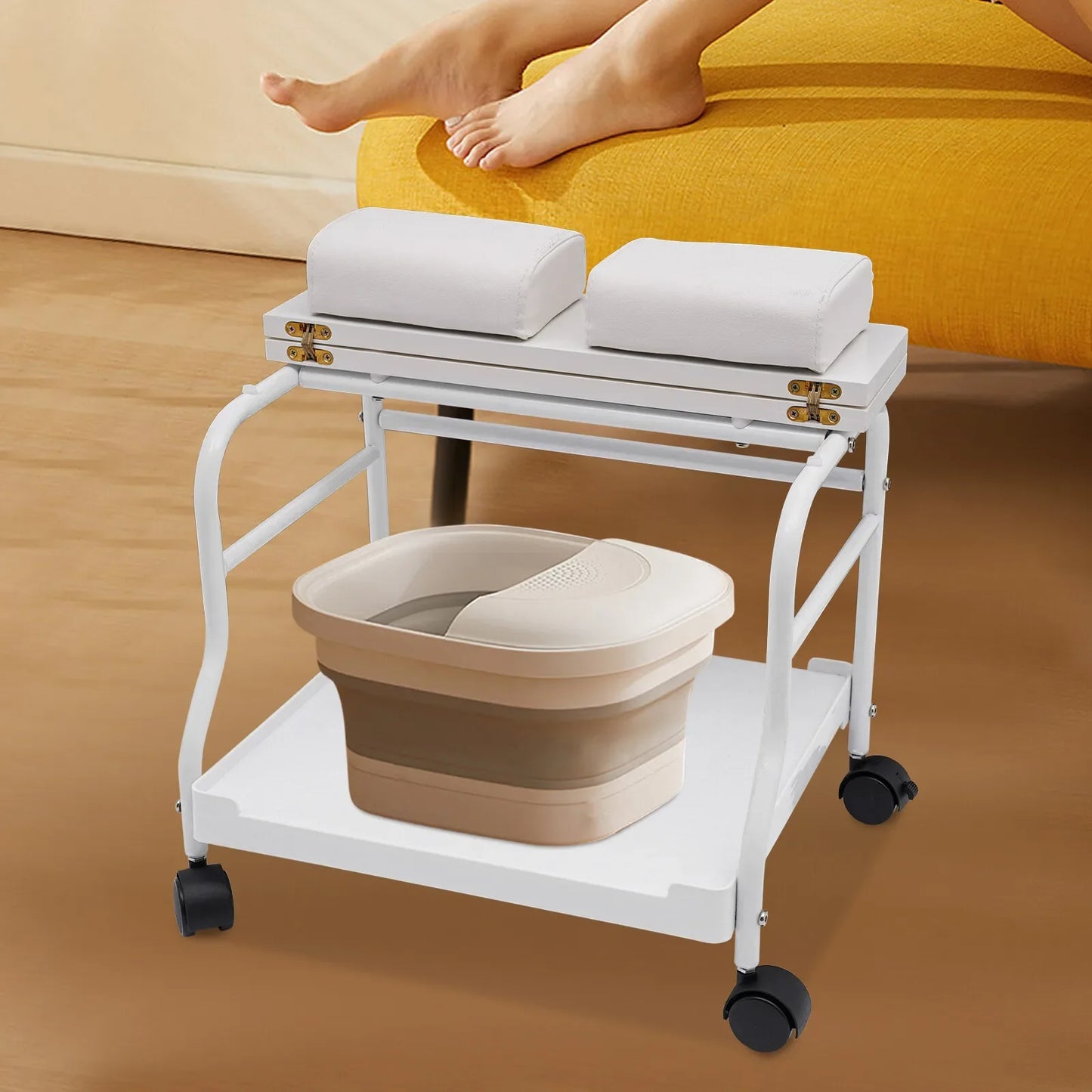 Bymaocar Portable Foot Bath Spa Trolley Cart For Salons