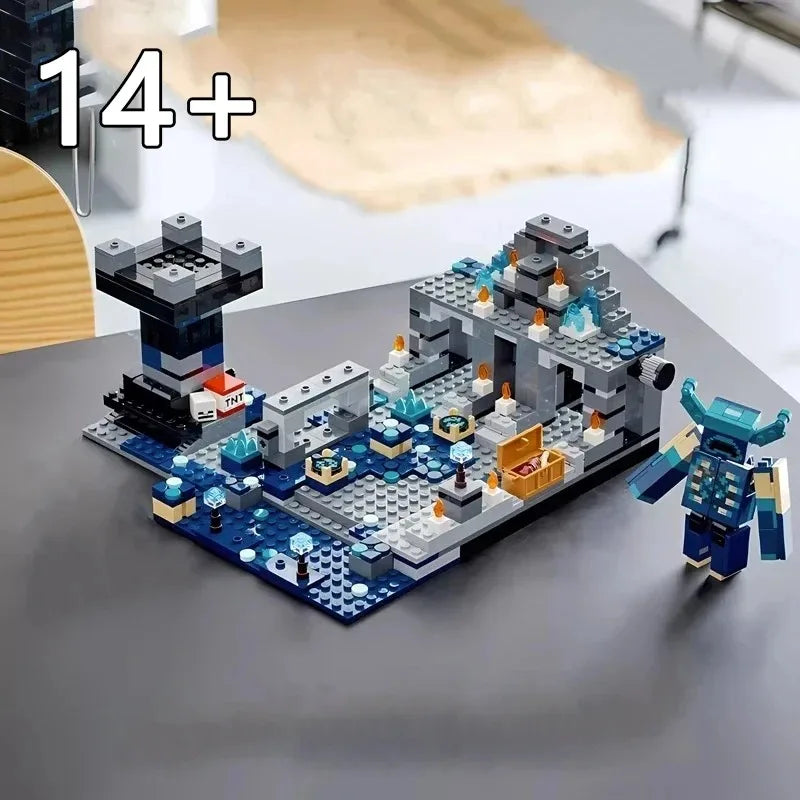 Compatible Brands Brick Sets My Pixel World Game Series Building Blocks Deep Dark Warden Boss Battle MOC Toys