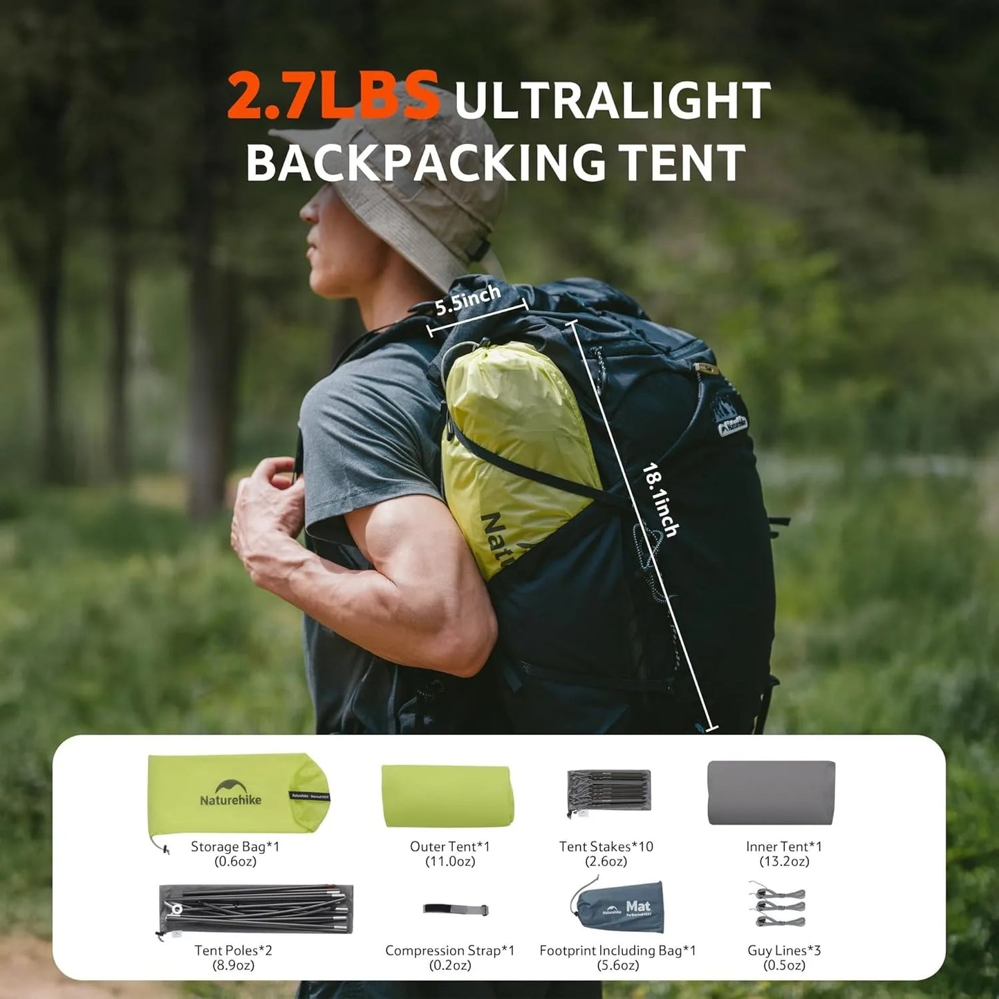 Naturehike Star Trail Extended Ultralight Double Layer Rainproof Camping Tent