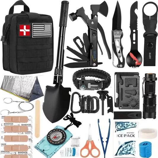 269-Piece Professional Survival Health Equipment Set with Outdoor Fire Starter Compass Multi-tool for Camping And Outdoor Adventure Suitable for Men Fathers Husbands And Women