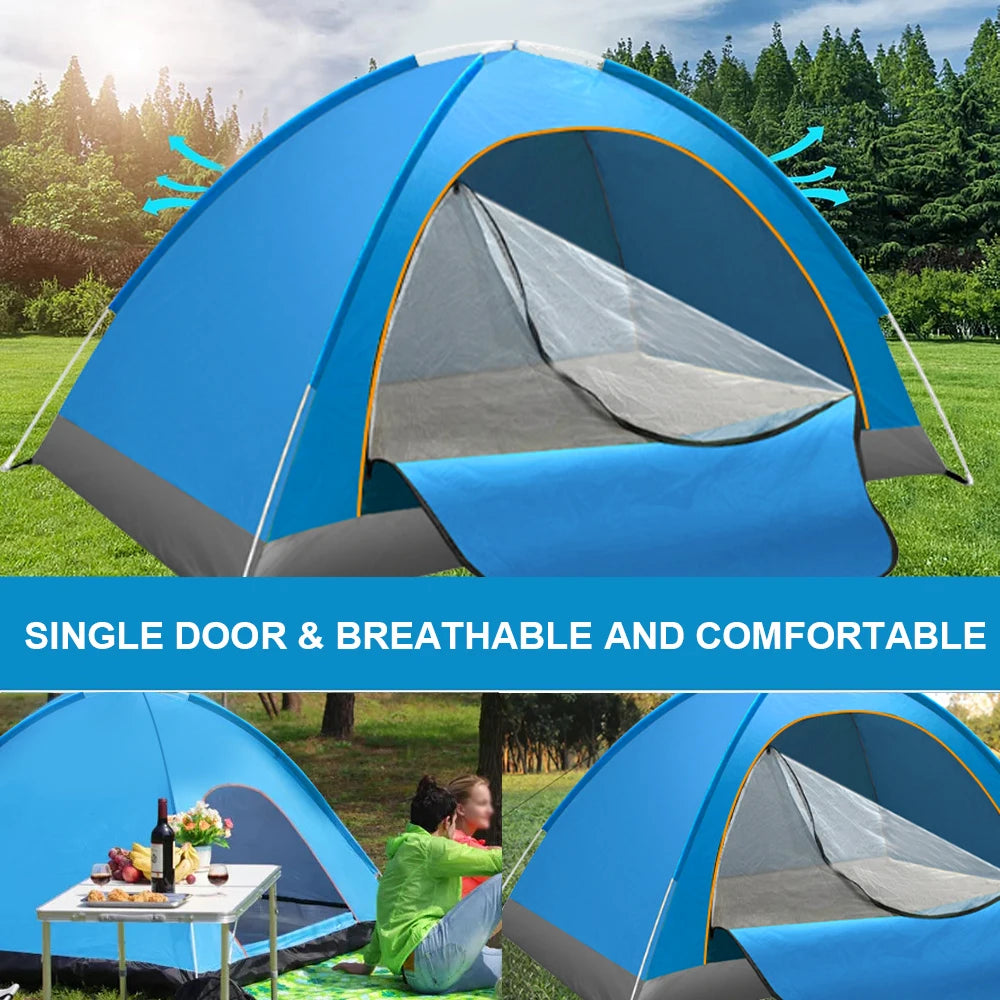 Automatic Folding Camping Tent With Complete Weather Protection Design