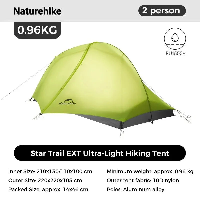 Naturehike Star Trail Extended Ultralight Double Layer Rainproof Camping Tent