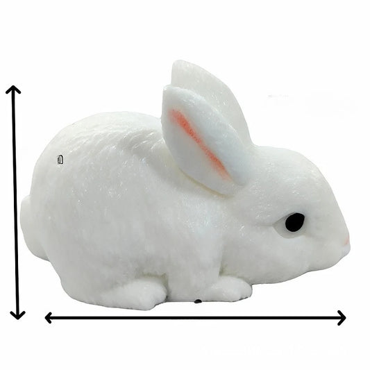 1PC White Rabbit Wet-Soft Resin Slow-Rebound Squishy Toy, Soft Anti-Burst Durable BPA-Free Odorless Non-Sticky Easy-Clean Portable Lightweight Comfort-Grip Tear-Resistant Stretchable Calming Fidget Sensory Stress Relief Play