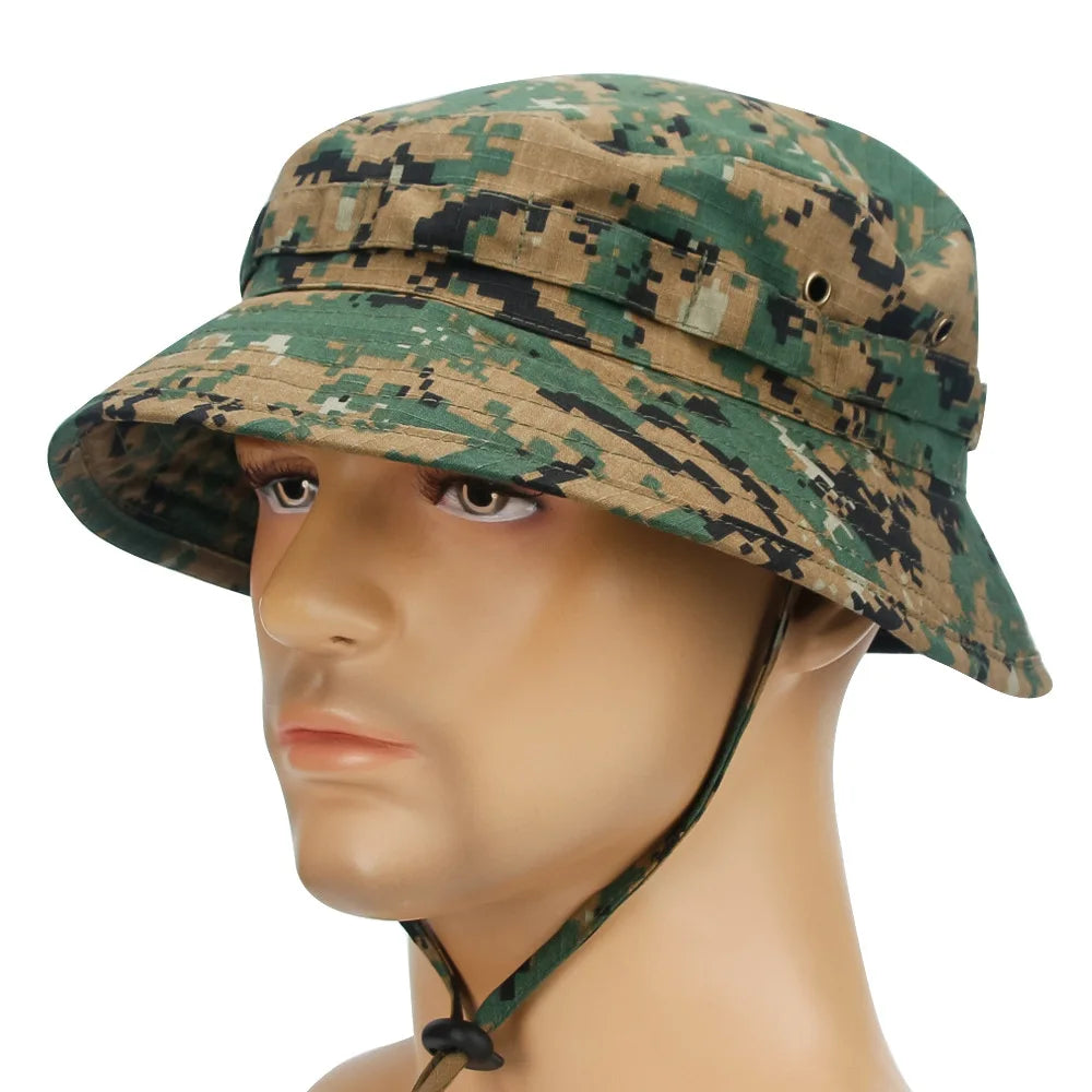 Camouflage Boonie Hat Outdoor Hiking Fishing Hunting Camo Bucket Hat Packable Travel Summer Beach Hat For Women And Men