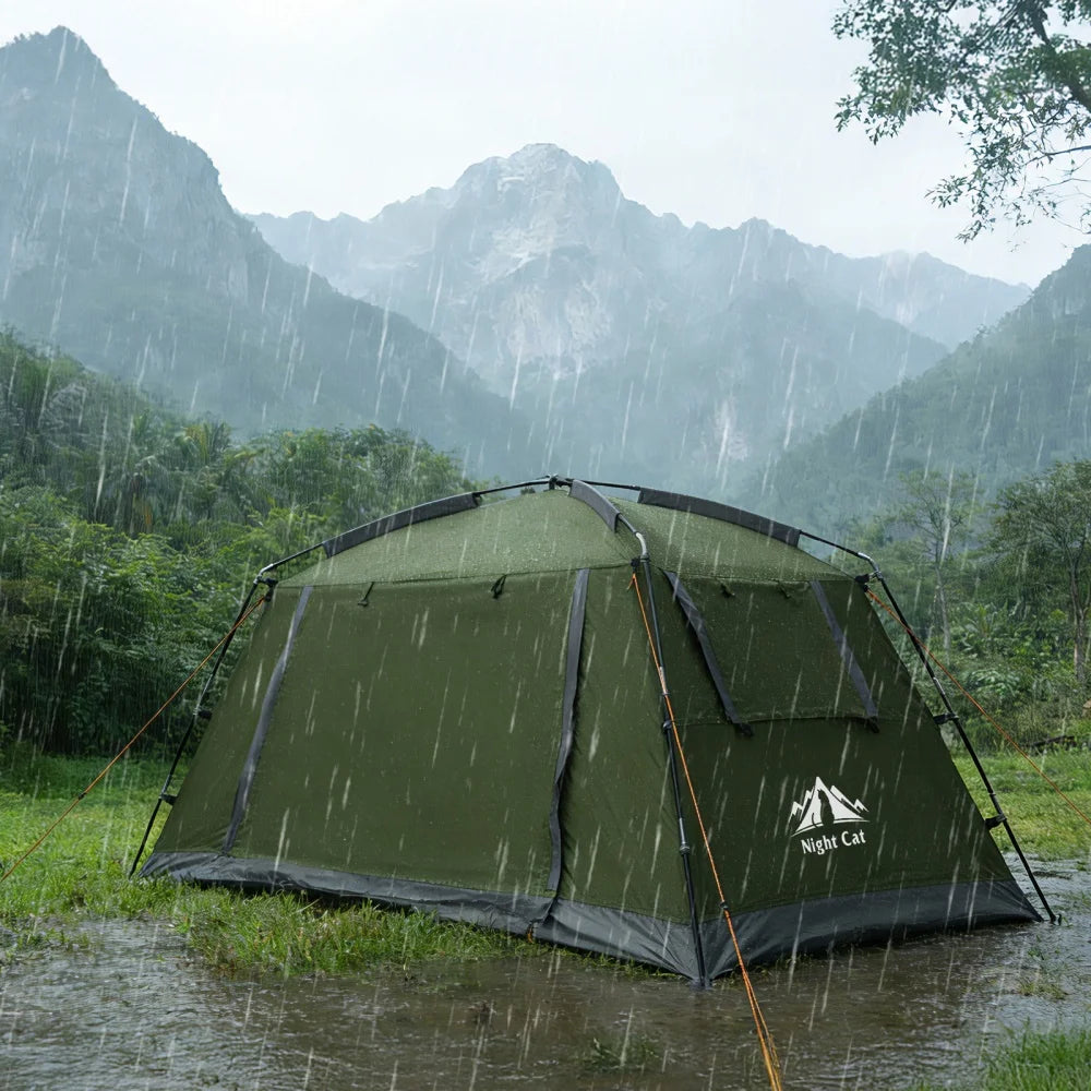 Night Cat Backpacking Tent for Camping: Portable 1-2 Person Hiking Waterproof Tent Quick Setup and Compact for Outdoor Festivals