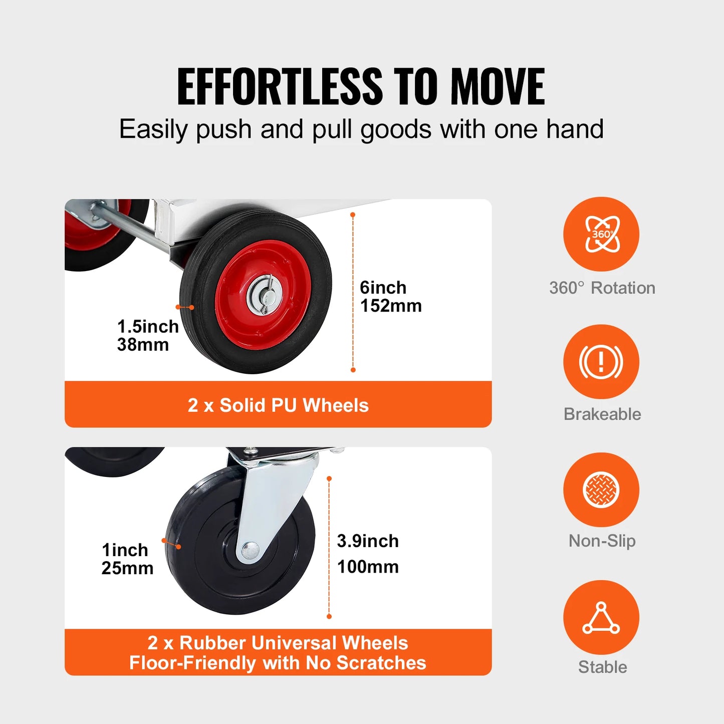 SucceBuy 400 Lb Folding Hand Truck With Wheels For Moving
