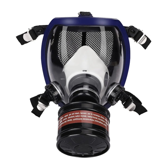 Full Face Respirator Gas Mask 40 mm Activated Carbon Filter Canister Suitable for Fumes Chemical, Spray Paint, Tactical-Survival