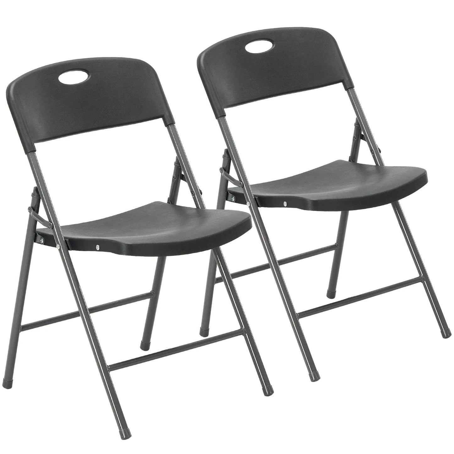 JHK Ergonomic Metal Frame Folding Dining Chairs For Home.
