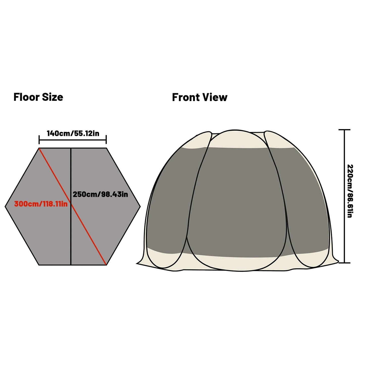 Pakicetus Portable Screen House Tent With Mosquito Net Outdoor Shelter