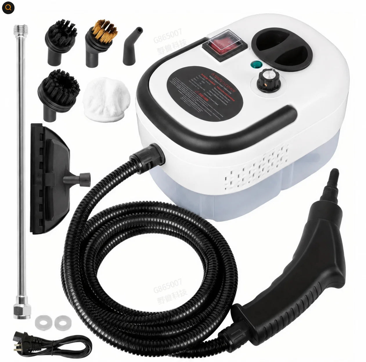 2500W Portable Handheld Steam Cleaner With Accessories US Plug