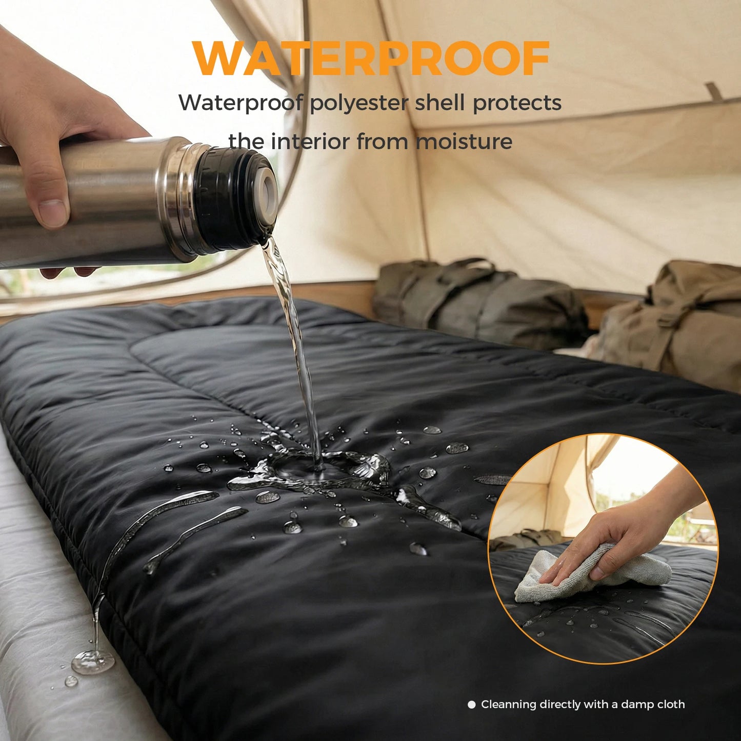 Portable Double Sleeping Bag For Adults With Comfortable Pillow