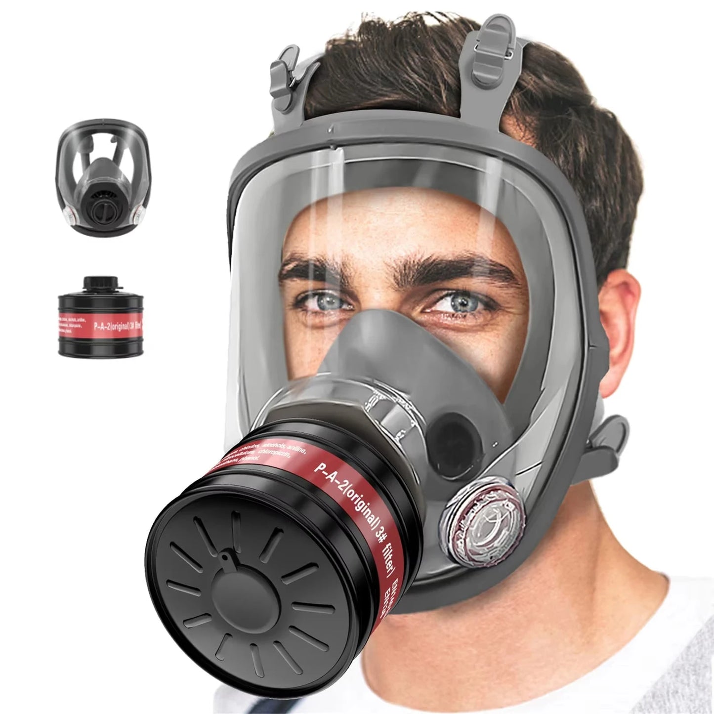 New MF14/87 Respirator, Full Face Gas Mask with Activated Carbon Filter for Vapour, Chemical, Nuclear Contamination Protection