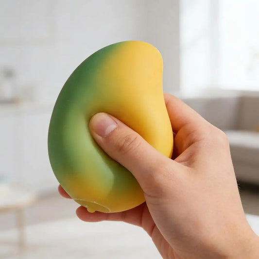 Simulation Mango Stress Ball, Stretchy & Color-Changing, Anti-Anxiety Fidget Toy for Gift & Desk Decor