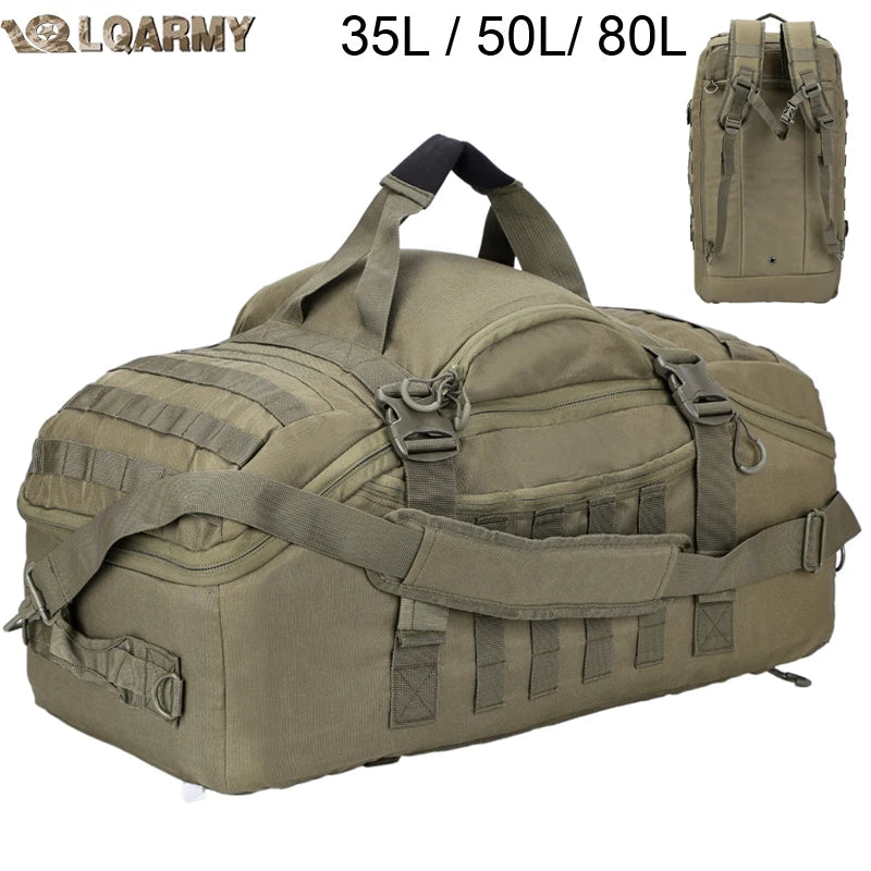 Lqarmy Tactical Backpack And Travel Duffel Bag For Outdoor Use