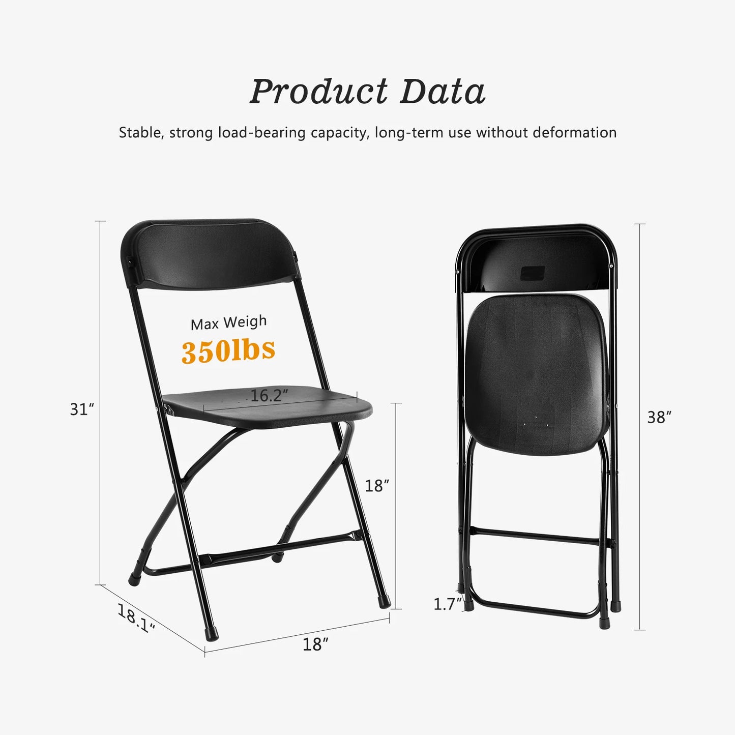 JHK Modern Folding Chair Synthetic Leather For Living Room