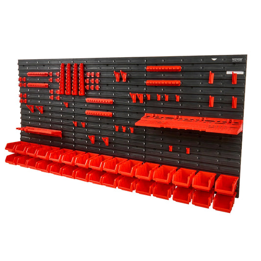 SucceBuy Wall Mounted Storage Bins Parts Rack Organizer Garage Tools
