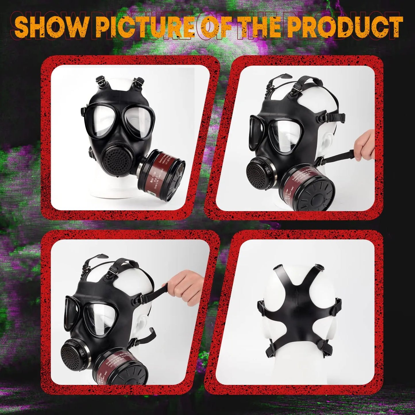 87 Full Face Gas Mask Chemical Prevention Pollution Prevention Mask Gasmasker with 40mm Filter Activated Carbon Filter