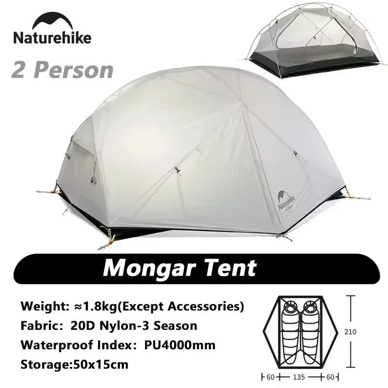 Naturehike Mongar Waterproof Double Layer Ultralight Camping Tent