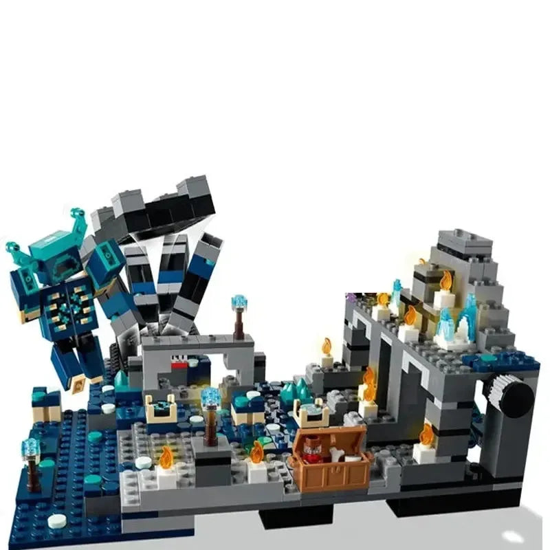 Compatible Brands Brick Sets My Pixel World Game Series Building Blocks Deep Dark Warden Boss Battle MOC Toys