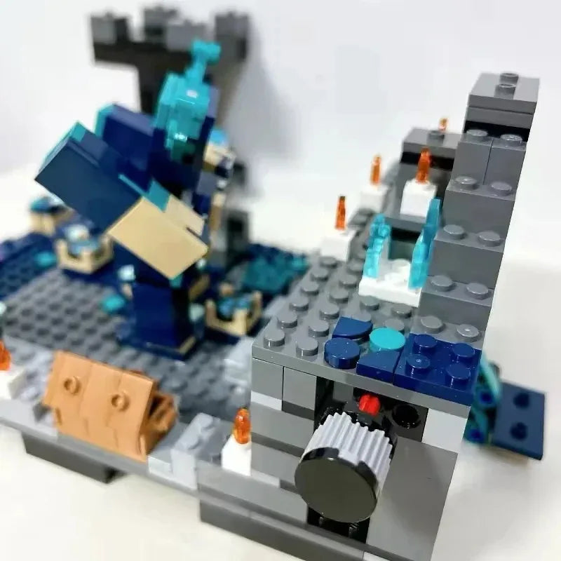 Compatible Brands Brick Sets My Pixel World Game Series Building Blocks Deep Dark Warden Boss Battle MOC Toys