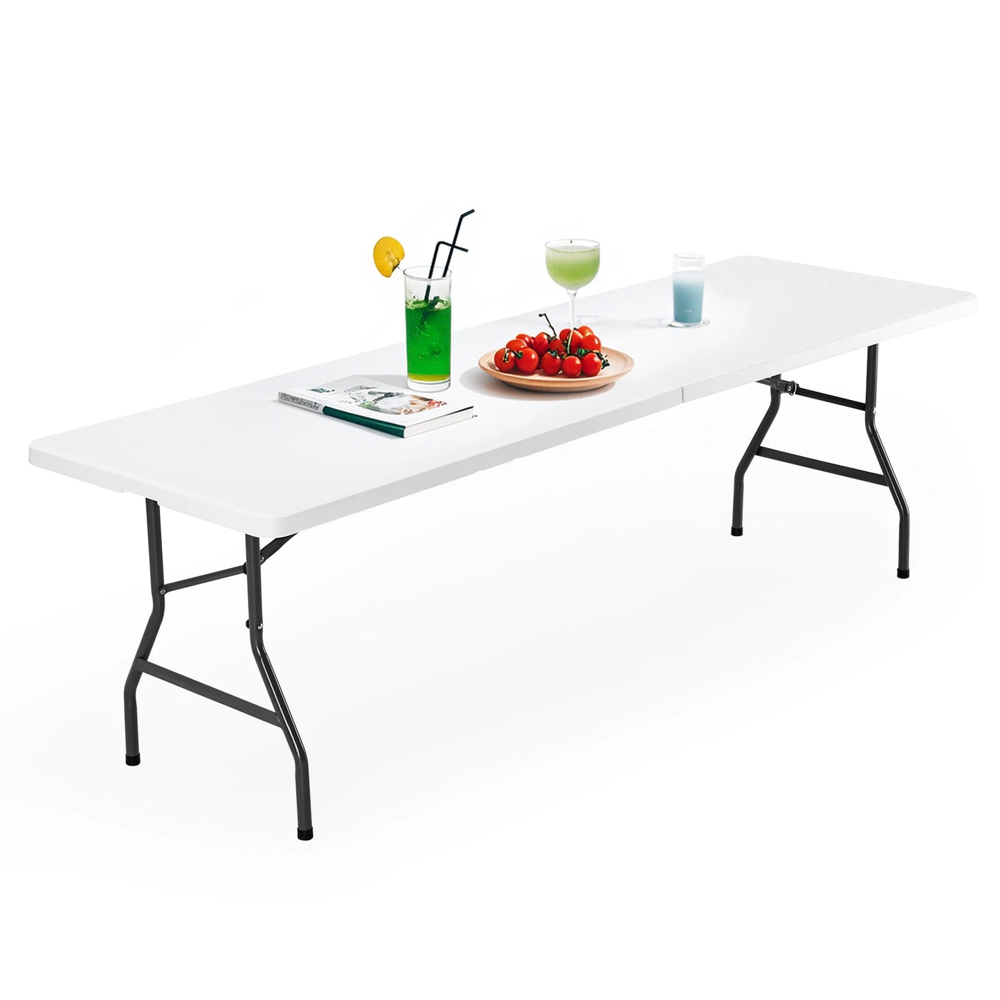 JHK Portable Folding Camping Table With Safety Lock Carry Handle