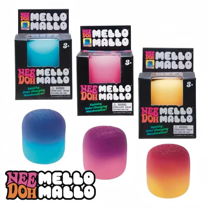 1-3PCS Color Changing Mallo Squishy Toy Soft Marshmallow Squeeze Fidget Ball Stress Relief Toy Adults Kids Sensory Play Favors