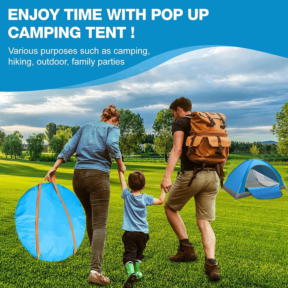 Automatic Folding Camping Tent With Complete Weather Protection Design