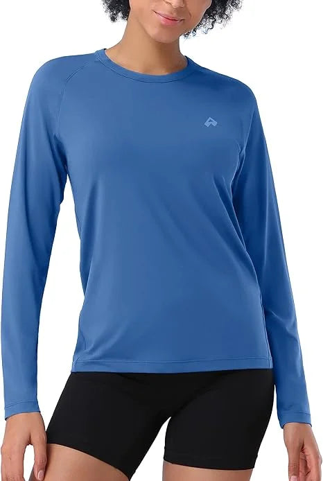 Pioneer Camp Hiking Long Sleeve T-shirt Rash Guard for Women Sun Shirts UPF 50+ SPF UV Protection Workout Tops Running Quick Dry