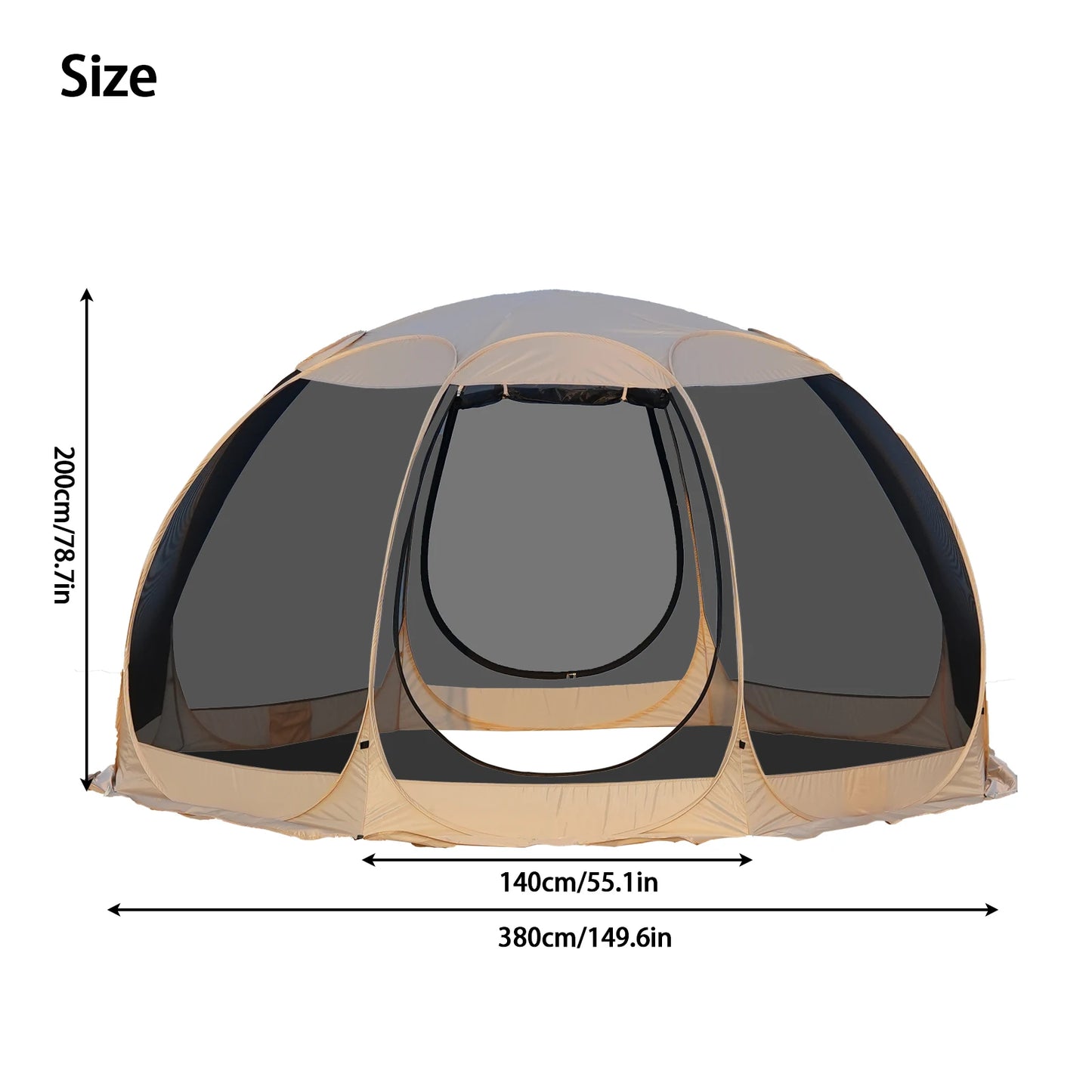 Pakicetus Portable Screen House Tent With Mosquito Net Outdoor Shelter