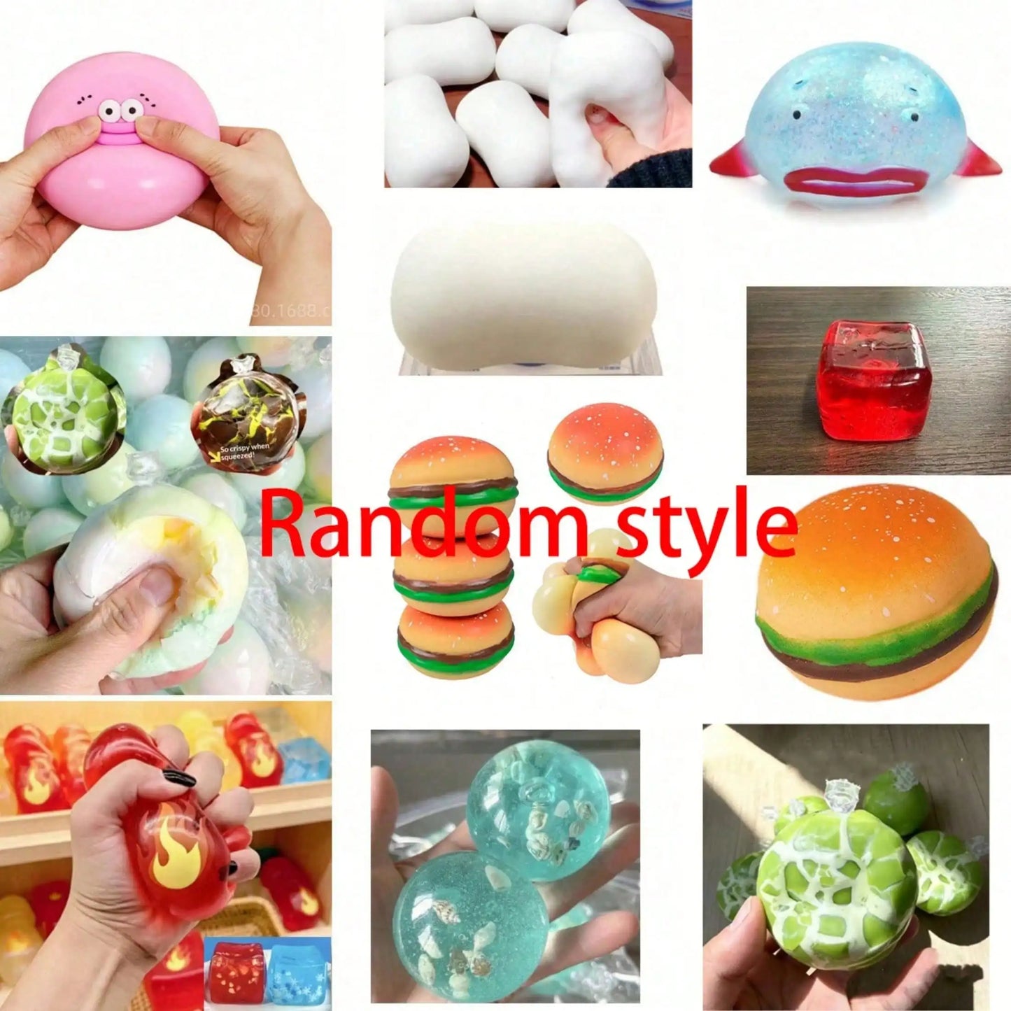 Surprise Blind Box | Soft Sensory Squeeze Fidget Toy Set | Stress Relief Food-Shaped Gift for Kids Teens Adults
