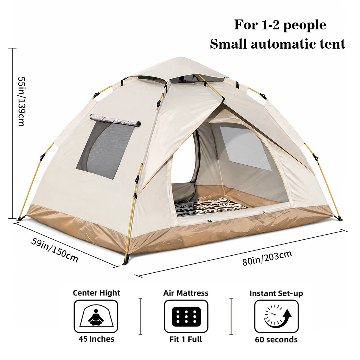 Tribenest Automatic Pop Up Outdoor Camping Tent Quick Setup
