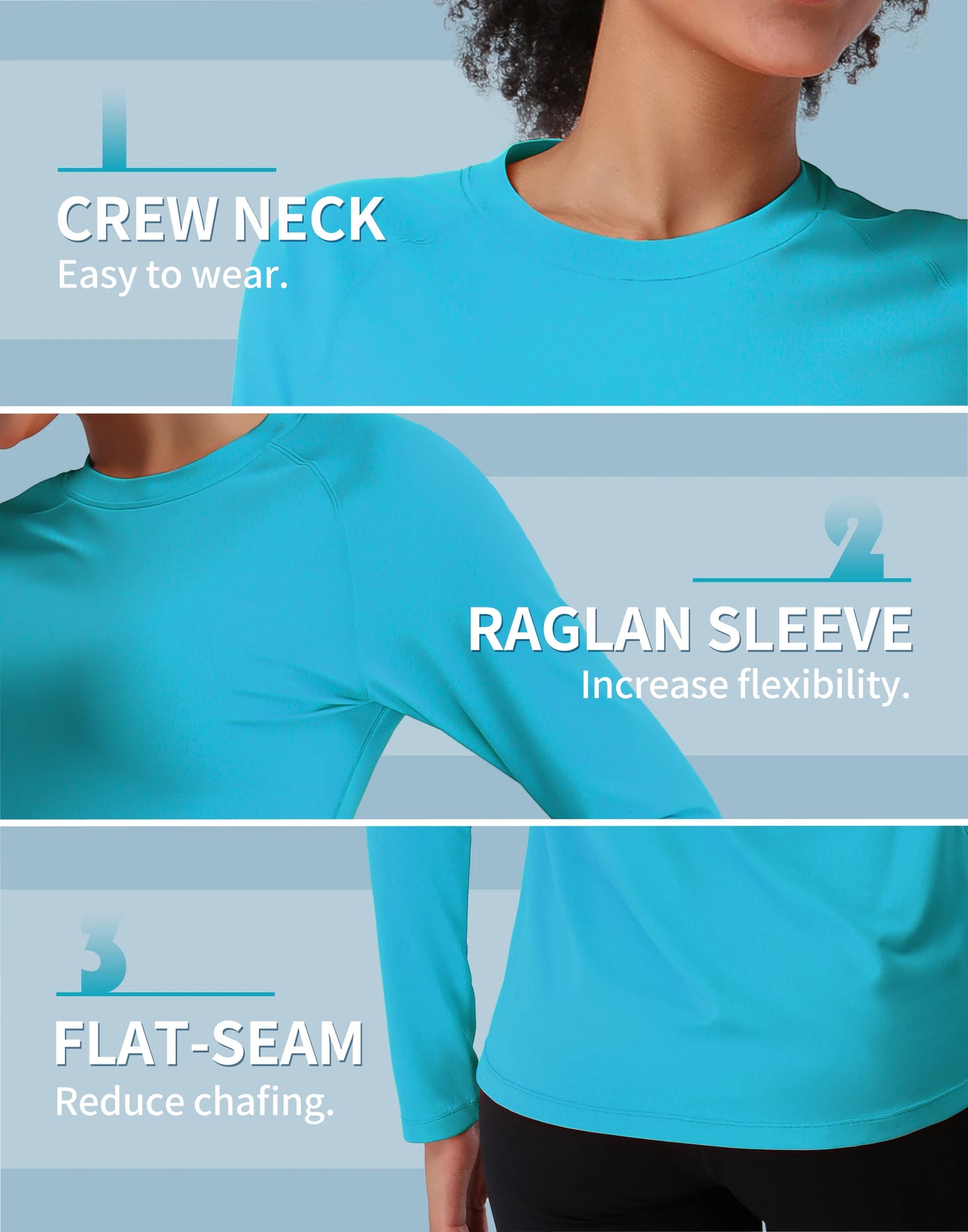 Pioneer Camp Hiking Long Sleeve T-shirt Rash Guard for Women Sun Shirts UPF 50+ SPF UV Protection Workout Tops Running Quick Dry