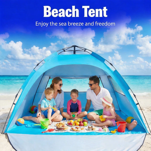 Automatic Pop Up Beach Tent With UPF 50 Protection