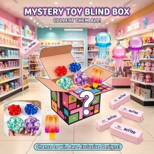 Surprise Blind Box | Soft Sensory Squeeze Fidget Toy Set | Stress Relief Food-Shaped Gift for Kids Teens Adults