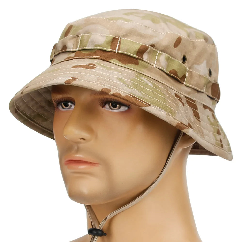 Camouflage Boonie Hat Outdoor Hiking Fishing Hunting Camo Bucket Hat Packable Travel Summer Beach Hat For Women And Men