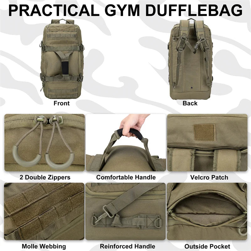 Lqarmy Tactical Backpack And Travel Duffel Bag For Outdoor Use