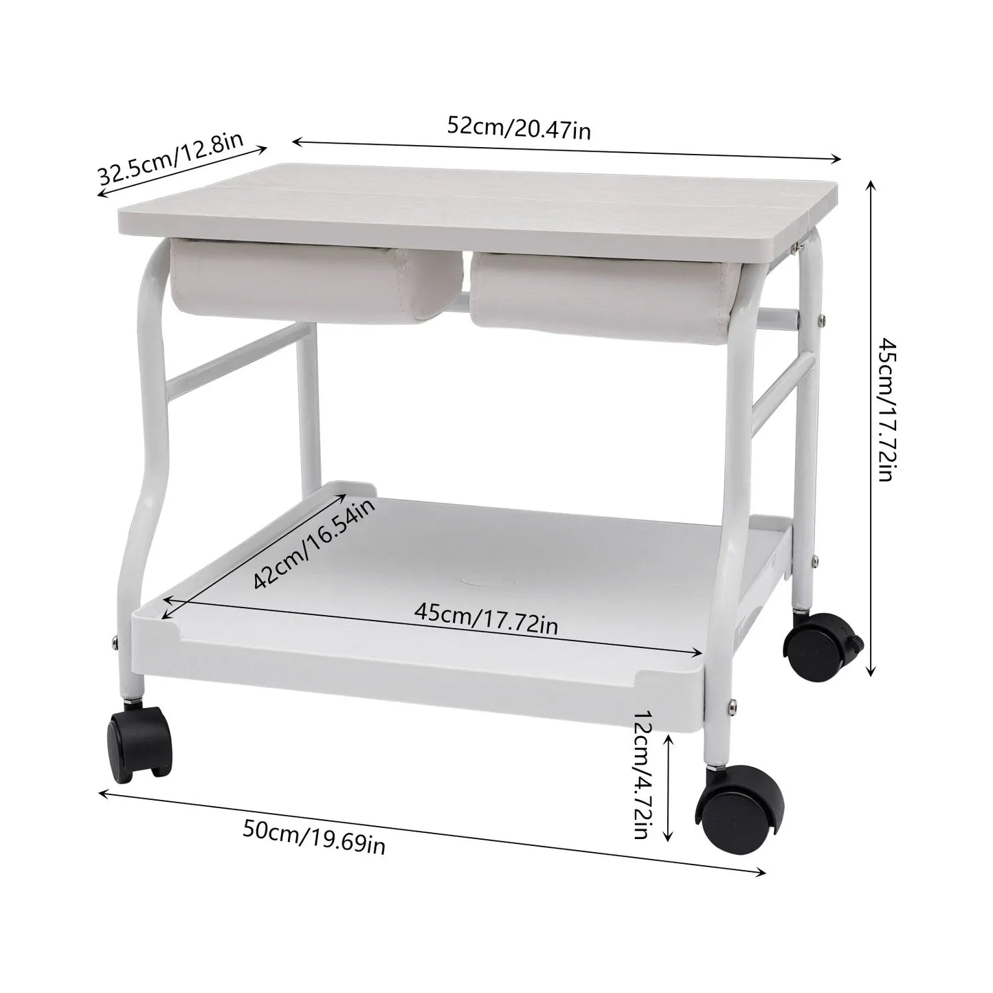 Bymaocar Portable Foot Bath Spa Trolley Cart For Salons
