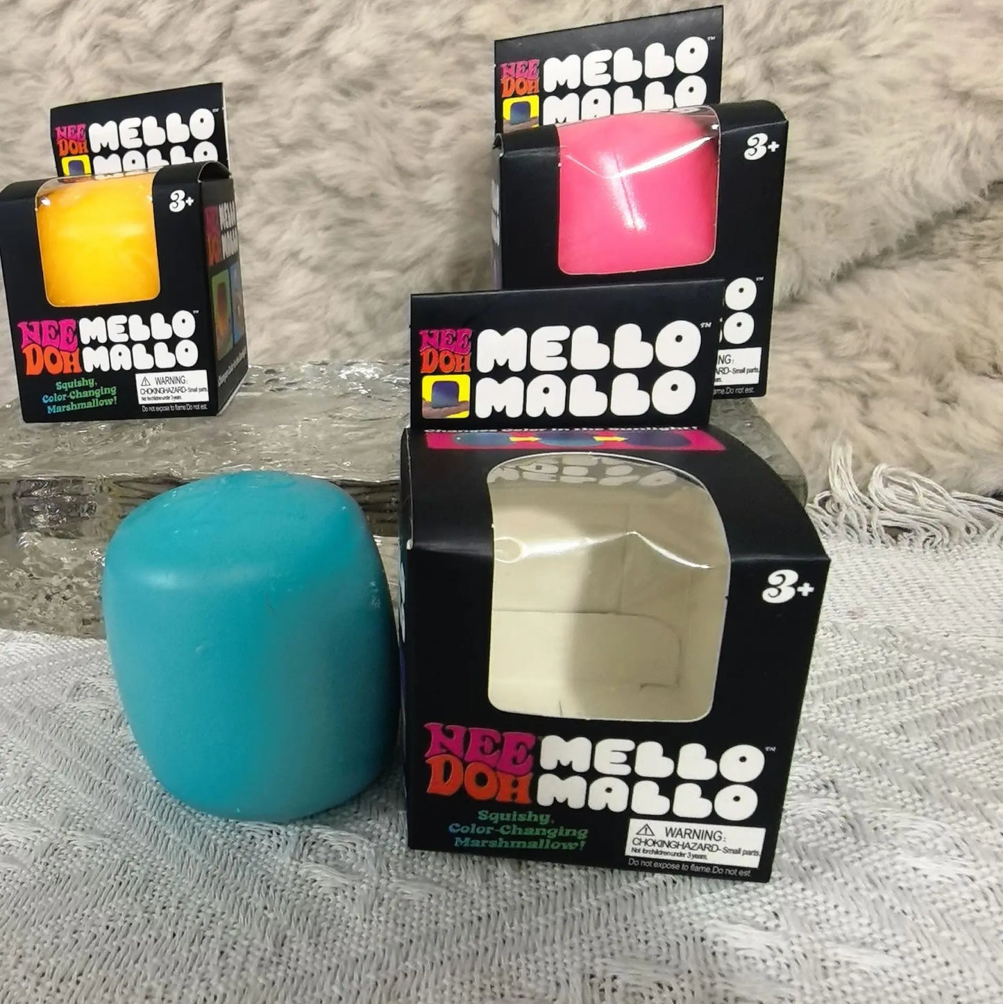 1-3PCS Color Changing Mallo Squishy Toy Soft Marshmallow Squeeze Fidget Ball Stress Relief Toy Adults Kids Sensory Play Favors