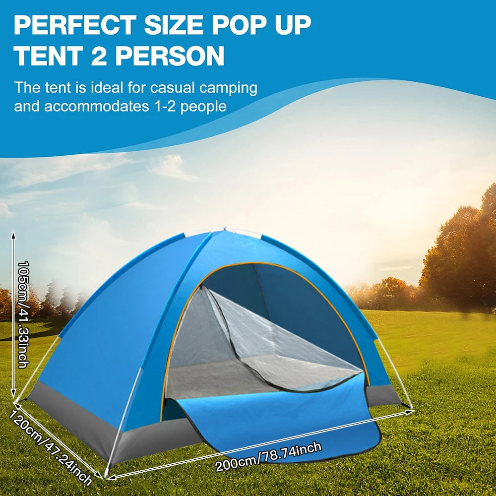 Automatic Folding Camping Tent With Complete Weather Protection Design